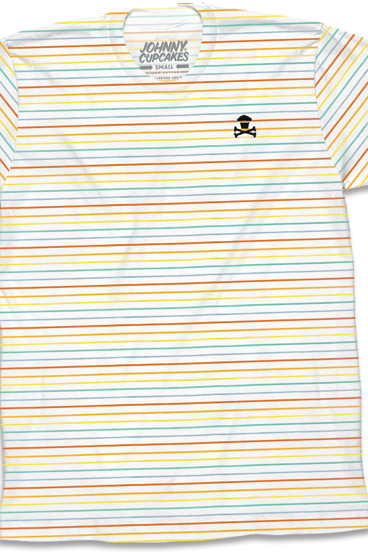 Colorful Embroidered Stripe Tee