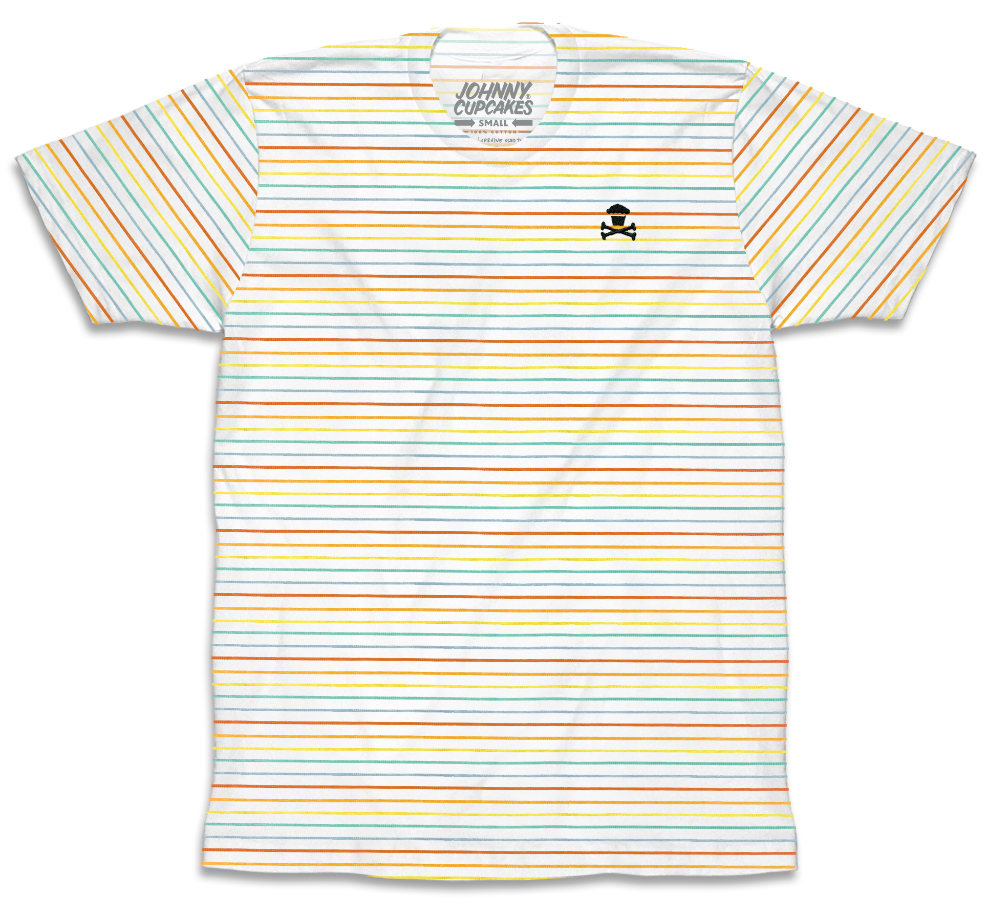 Colorful Embroidered Stripe Tee