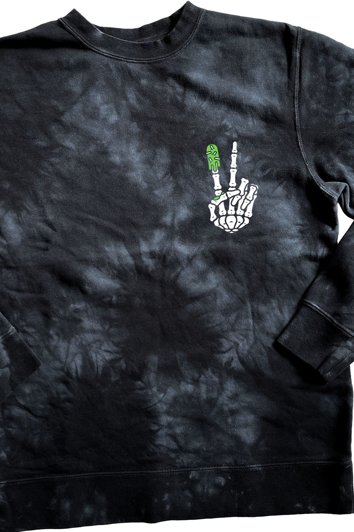 Skeleton Hand Tie Dye Crewneck