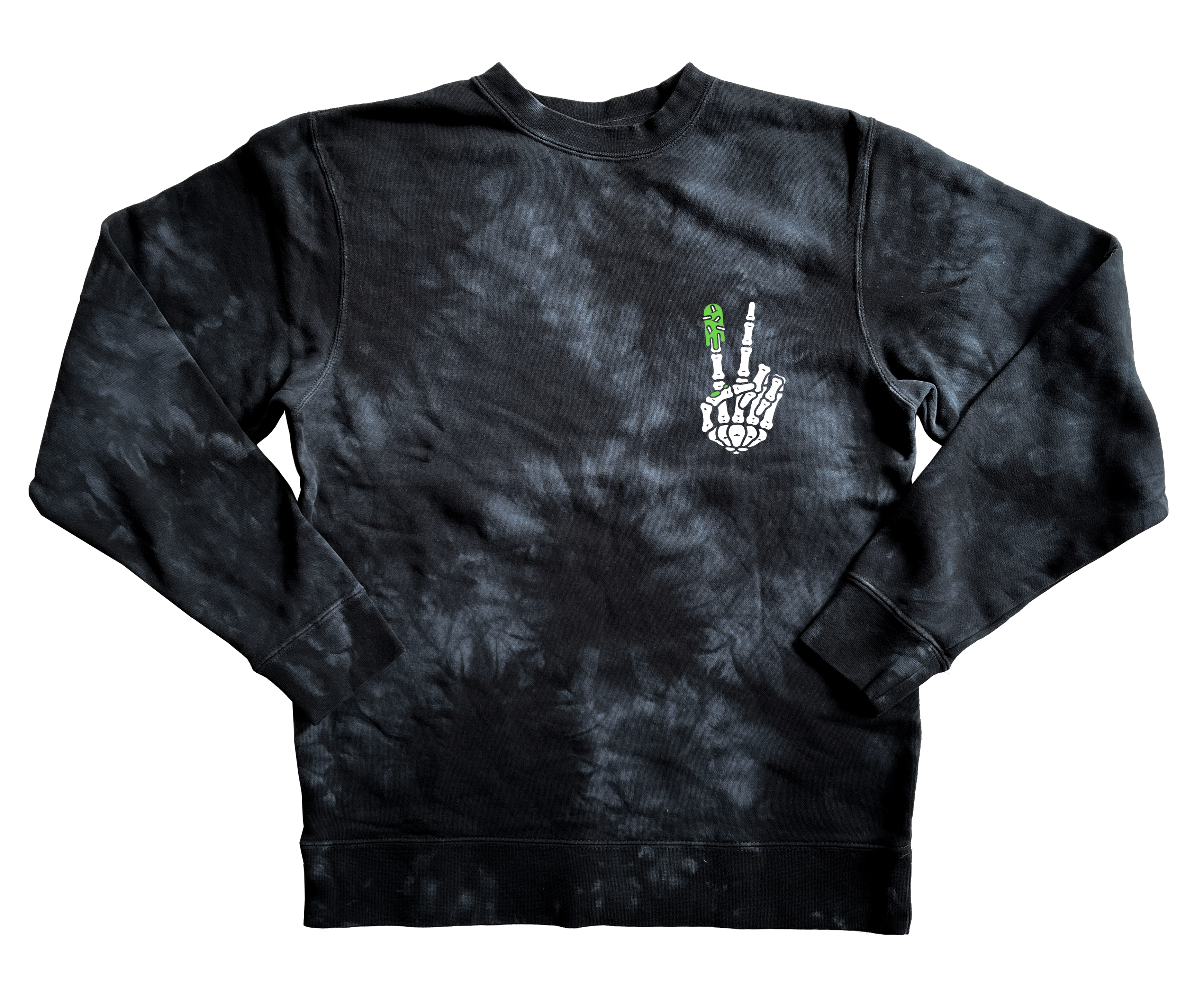 Skeleton Hand Tie Dye Crewneck