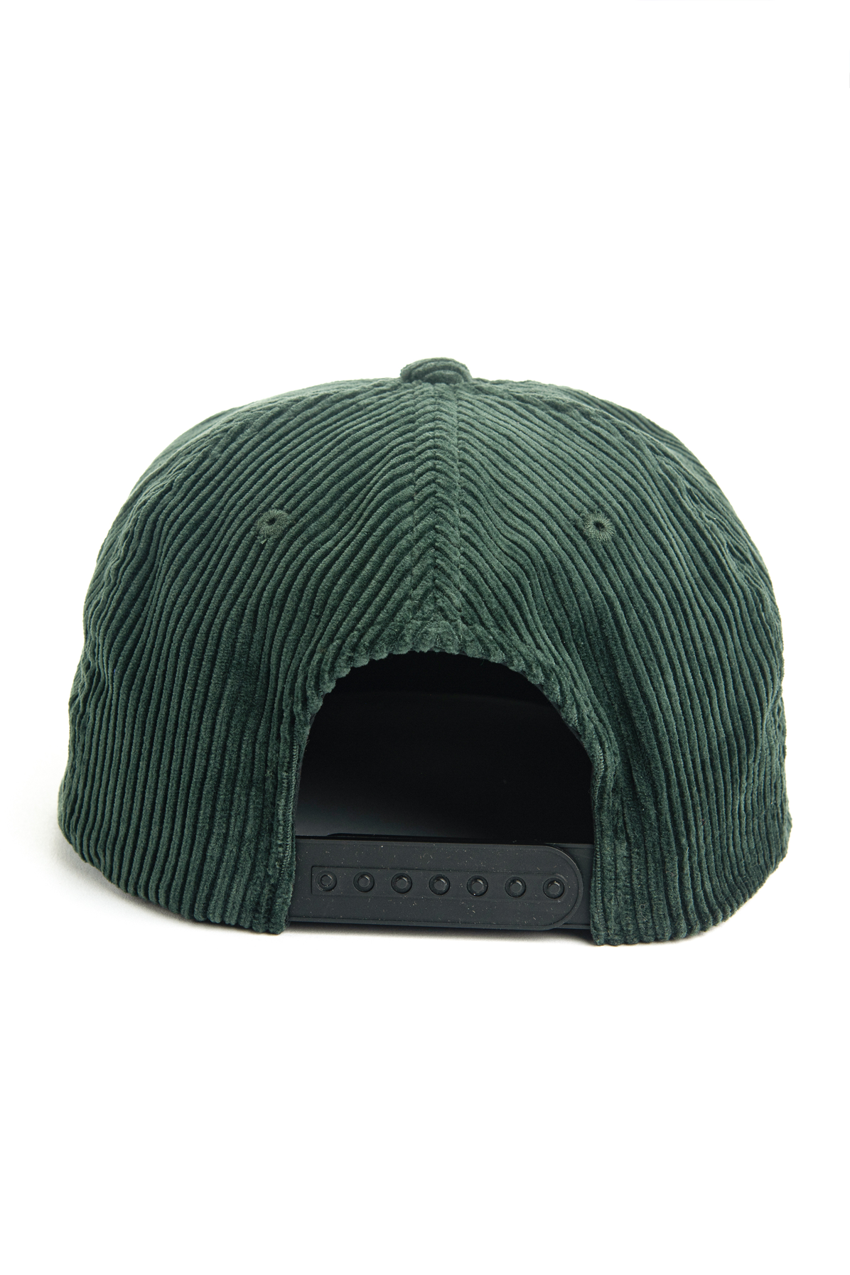 Embroidered Corduroy Snapback Hat - Forest