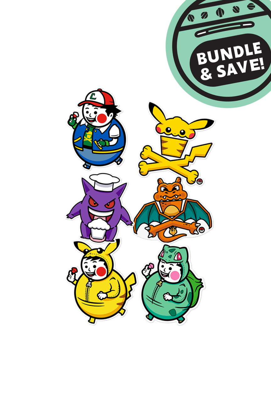6 MINI STICKER BUNDLE - Catch 'em Cake