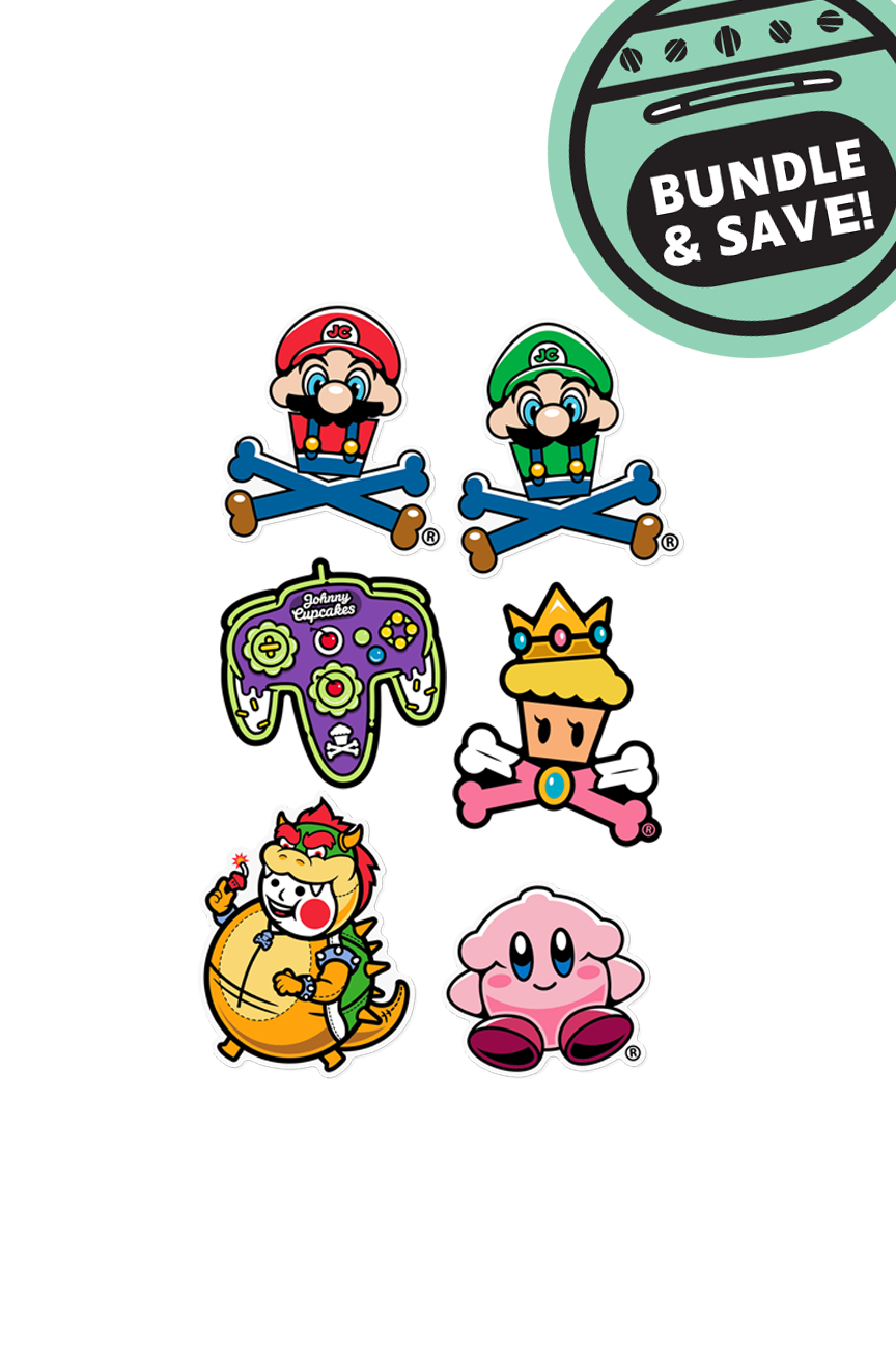 6 MINI STICKER BUNDLE - Super Stario Bros