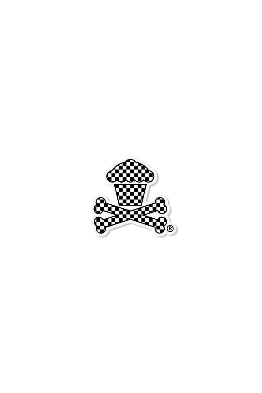 MINI STICKER - Checkered Crossbones