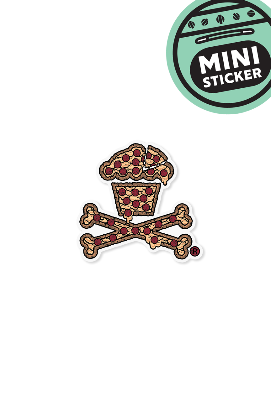 MINI STICKER - Pizza Crossbones