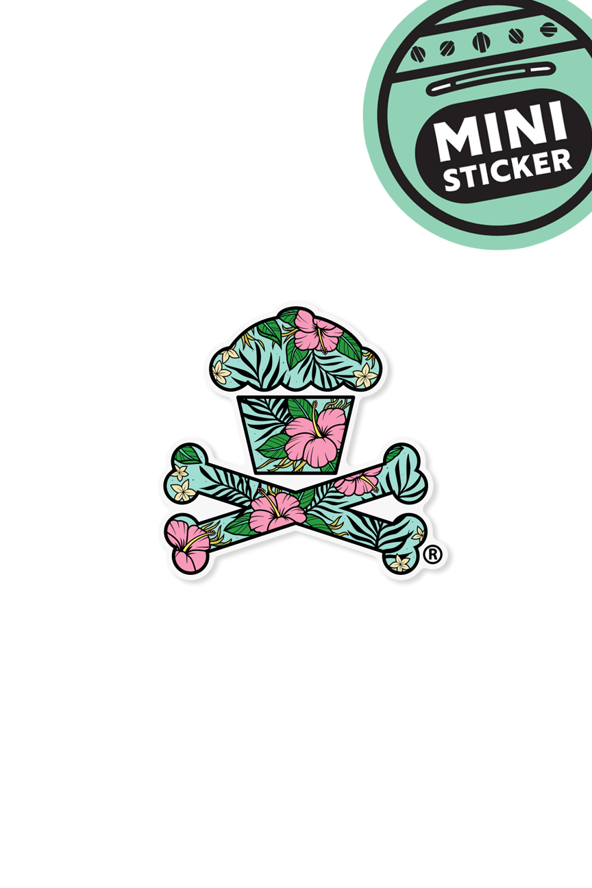MINI STICKER - Tropical Crossbones