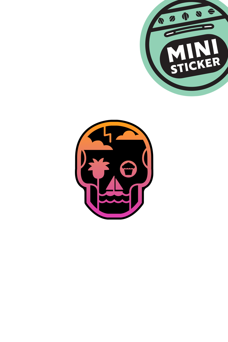 MINI STICKER - Summer Skull