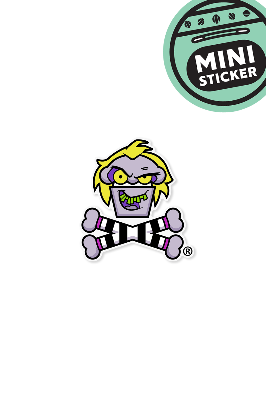 MINI STICKER - Beetle Bakes Crossbones
