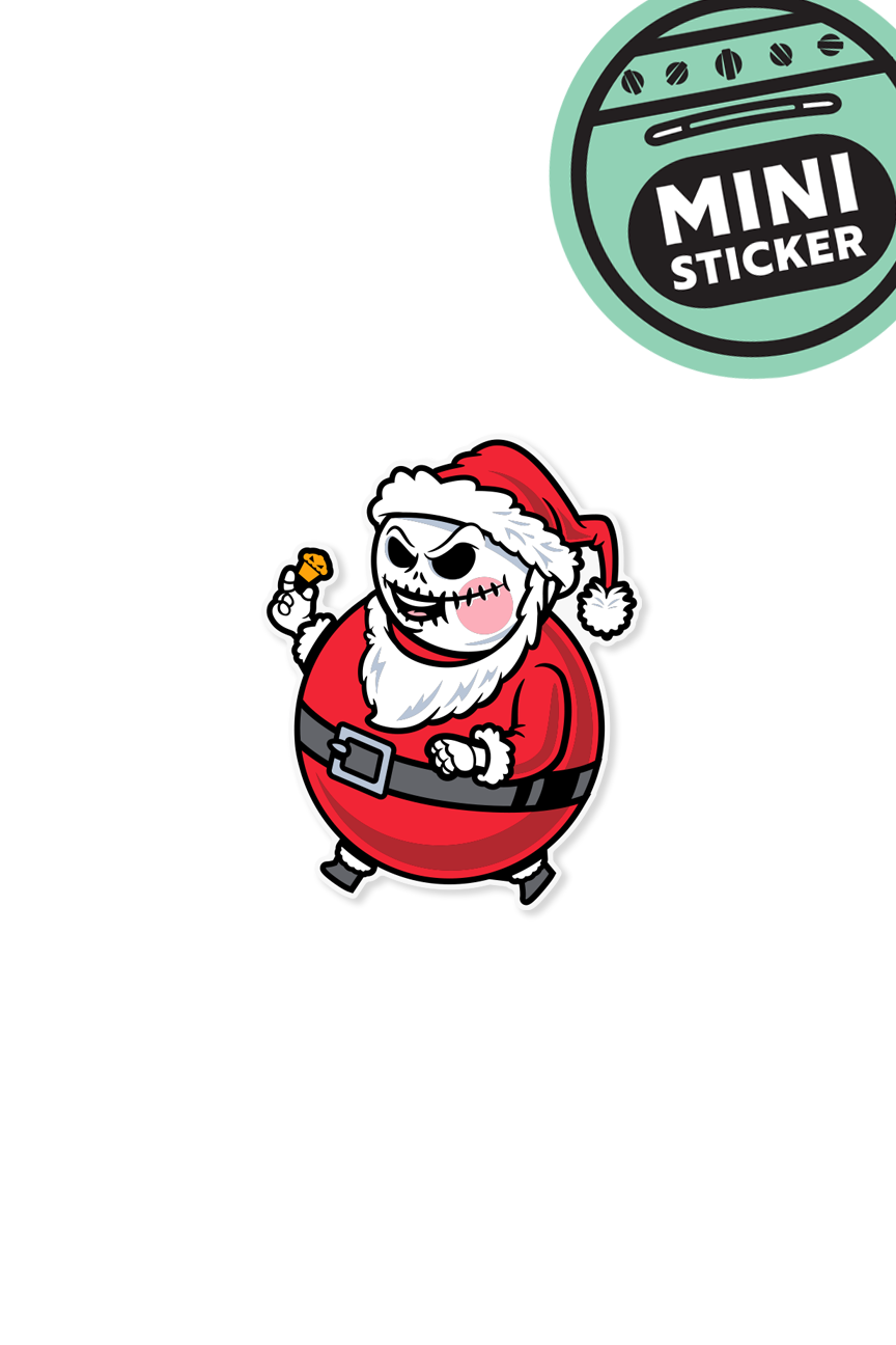 MINI STICKER - Big Kid Santa Skullington