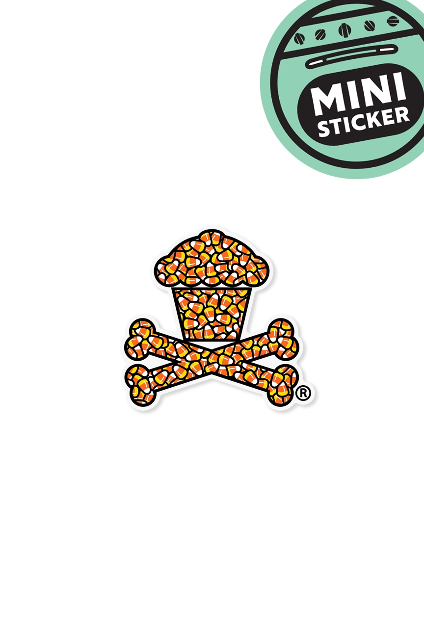 MINI STICKER - Candy Corn Crossbones