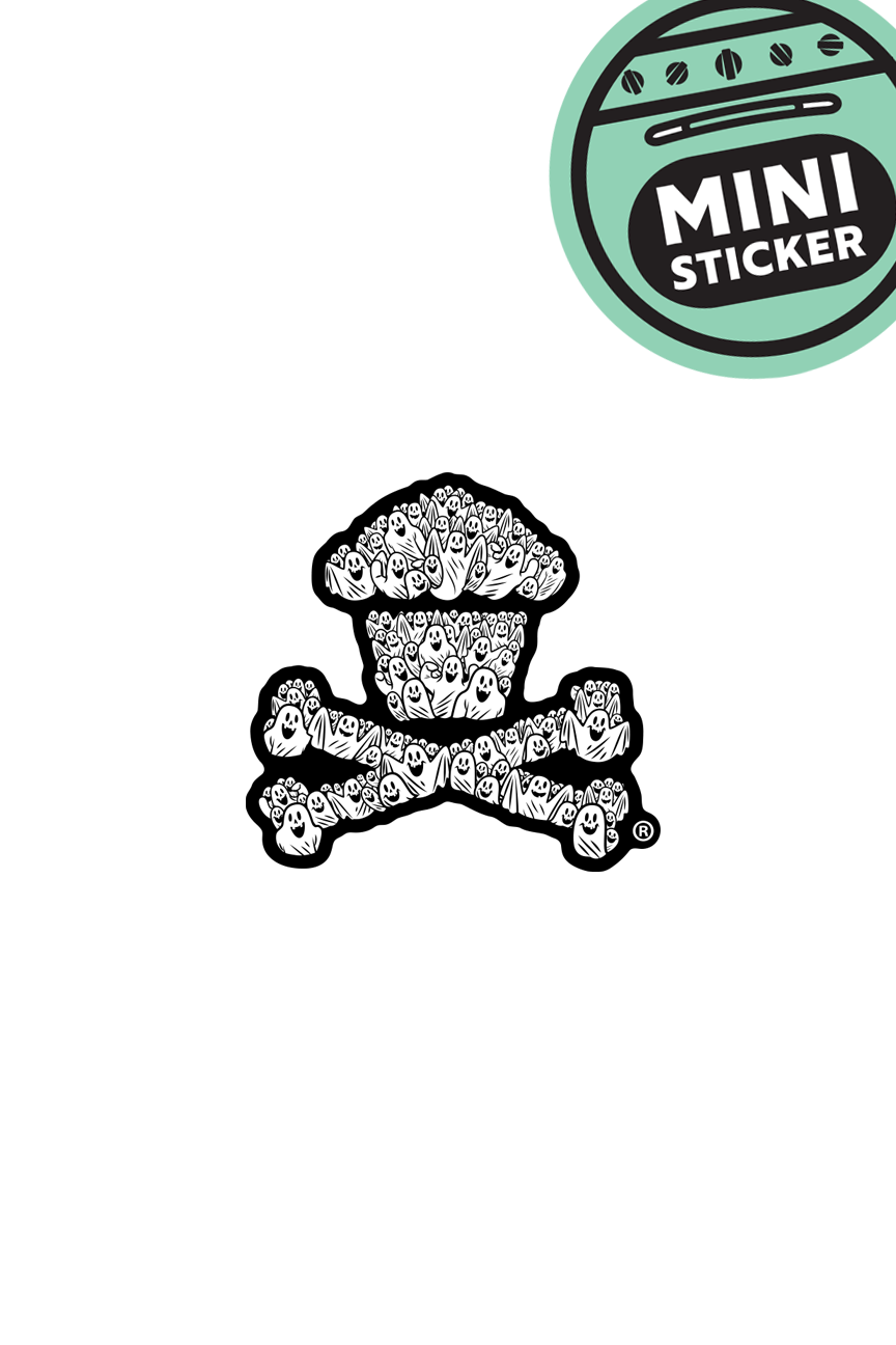 MINI STICKER - Ghost Crossbones