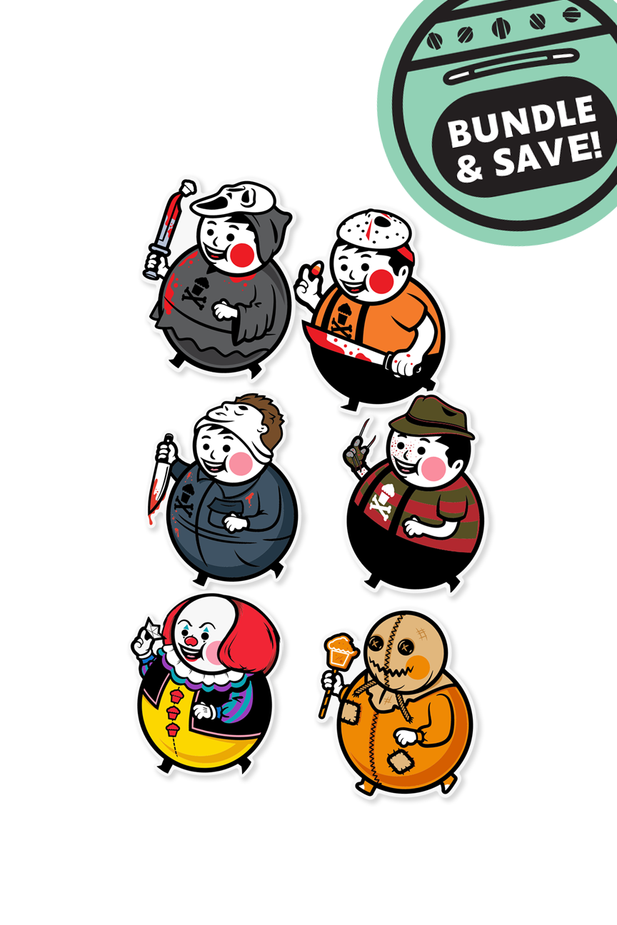 6 MINI STICKER BUNDLE - Horror Big Kids