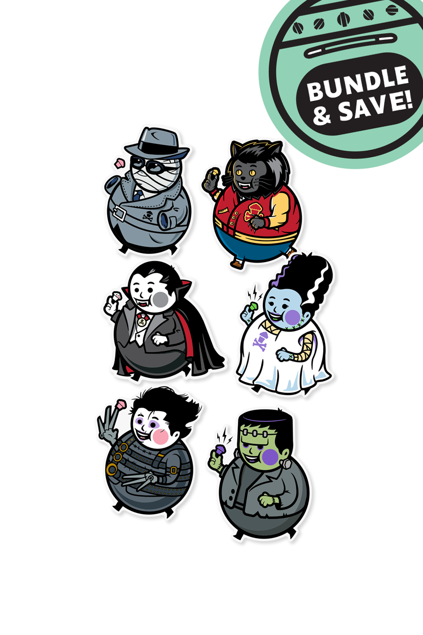 6 MINI STICKER BUNDLE - Spooky Big Kids