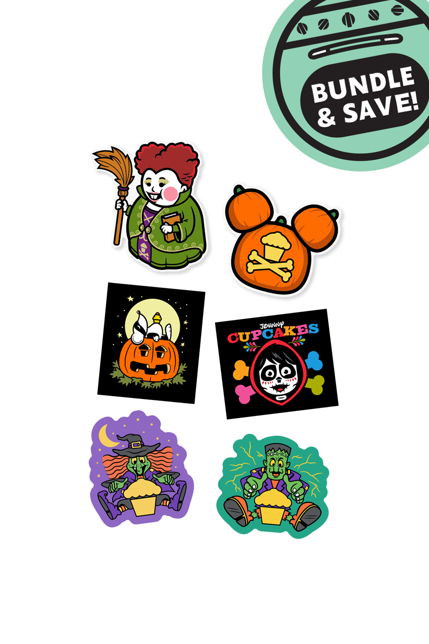 6 MINI STICKER BUNDLE - Family Friendly Frights