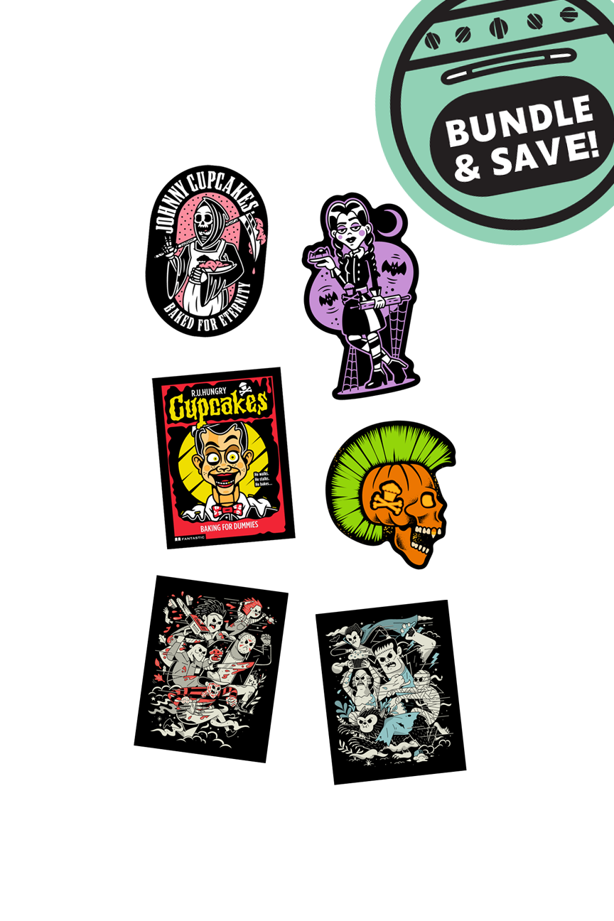 6 MINI STICKER BUNDLE - Food Frights