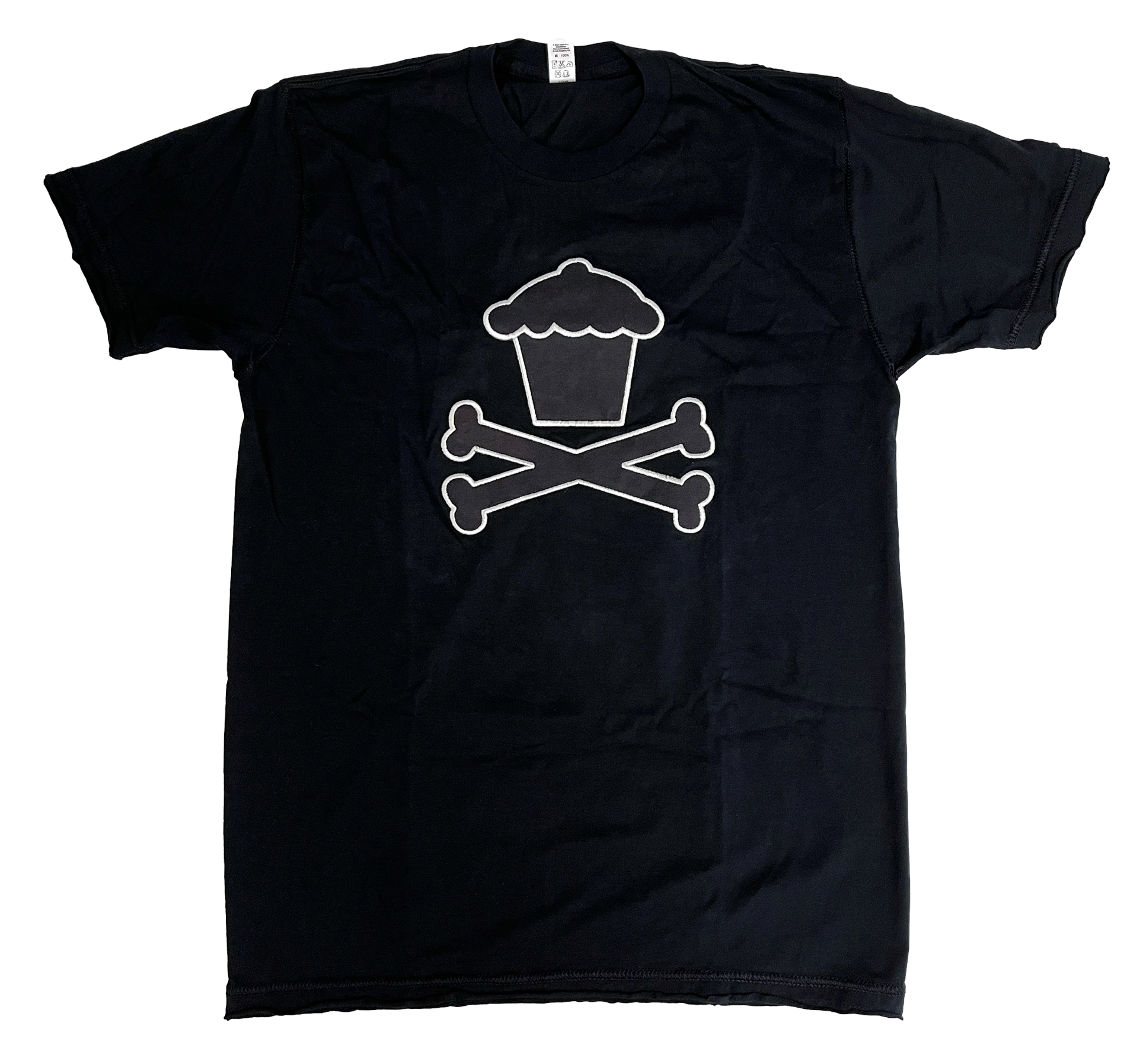 JC Vault - Adult Medium - Embroidered Applique Crossbones Black / Sample (Vintage JC)
