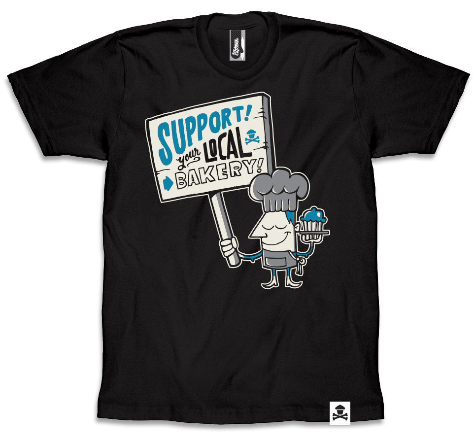 JC Vault - Adult Medium - Support Your Local Bakery Sign