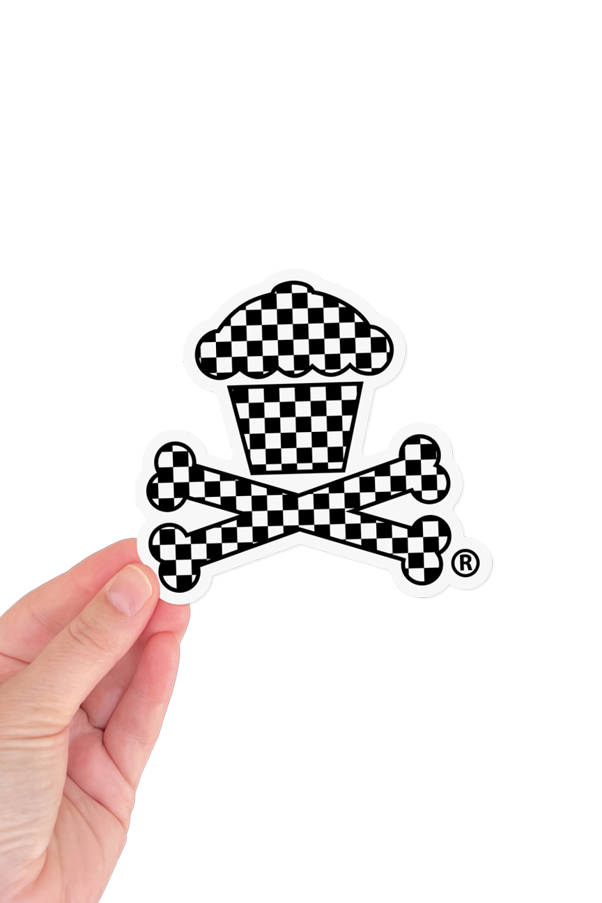 STICKER - Checkered Crossbones