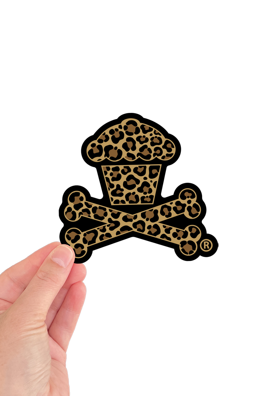 STICKER - Leopard Crossbones