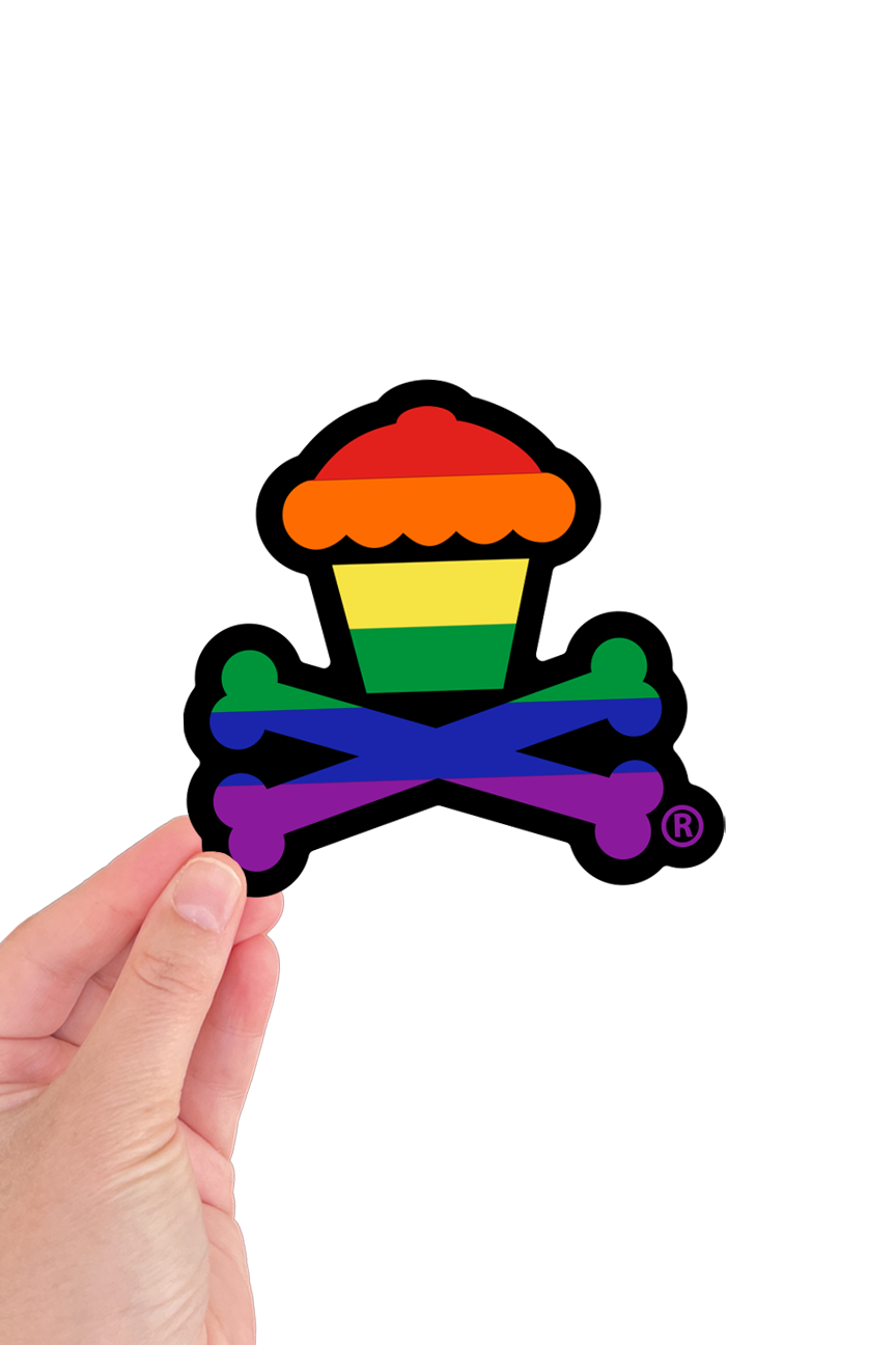 STICKER - Rainbow Crossbones