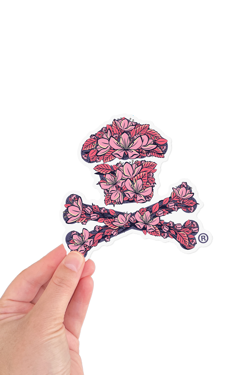 STICKER - Cherry Blossom Crossbones