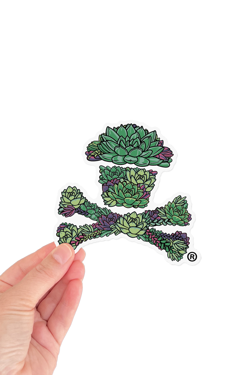 STICKER - Succulent Crossbones