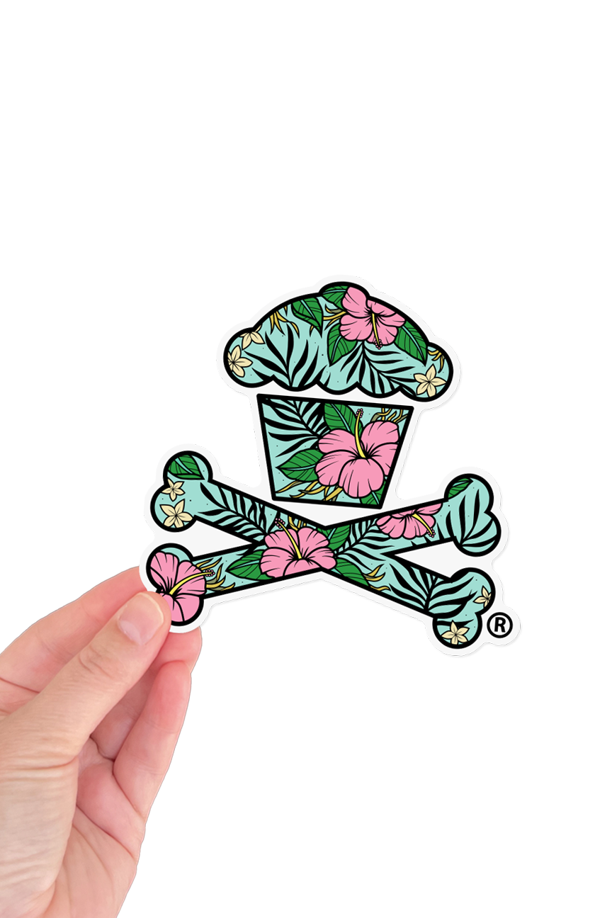 STICKER - Tropical Crossbones