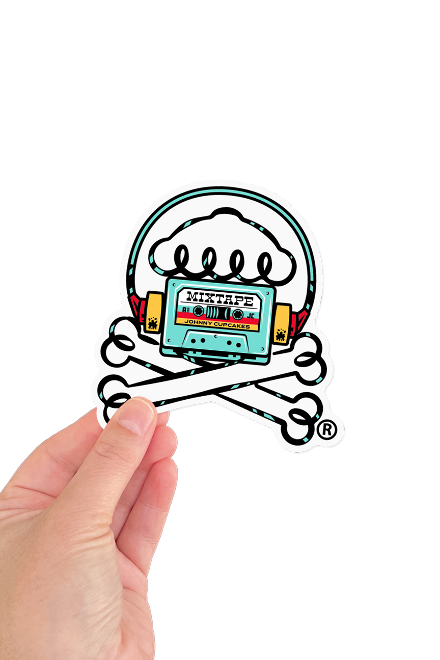 STICKER - Cassette Cakes Crossbones