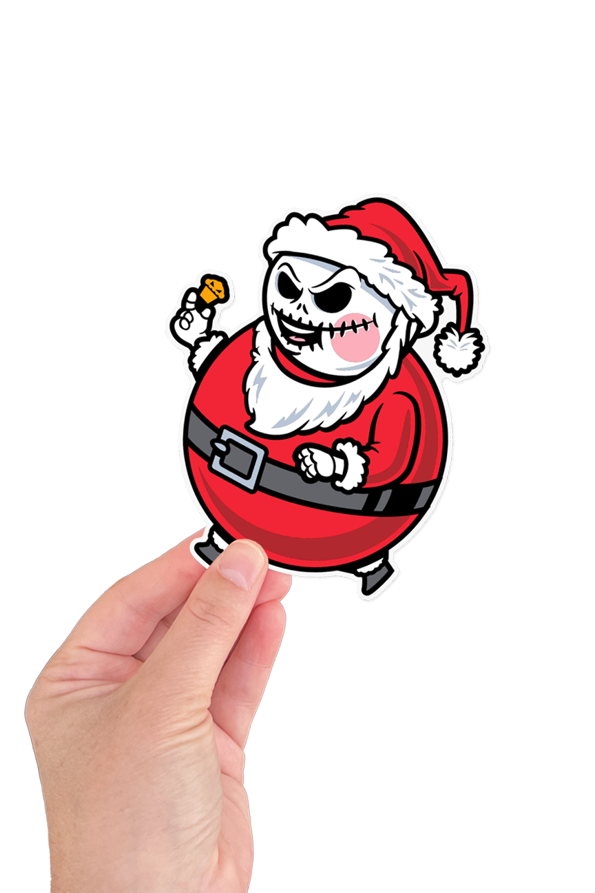 STICKER - Big Kid Santa Skullington