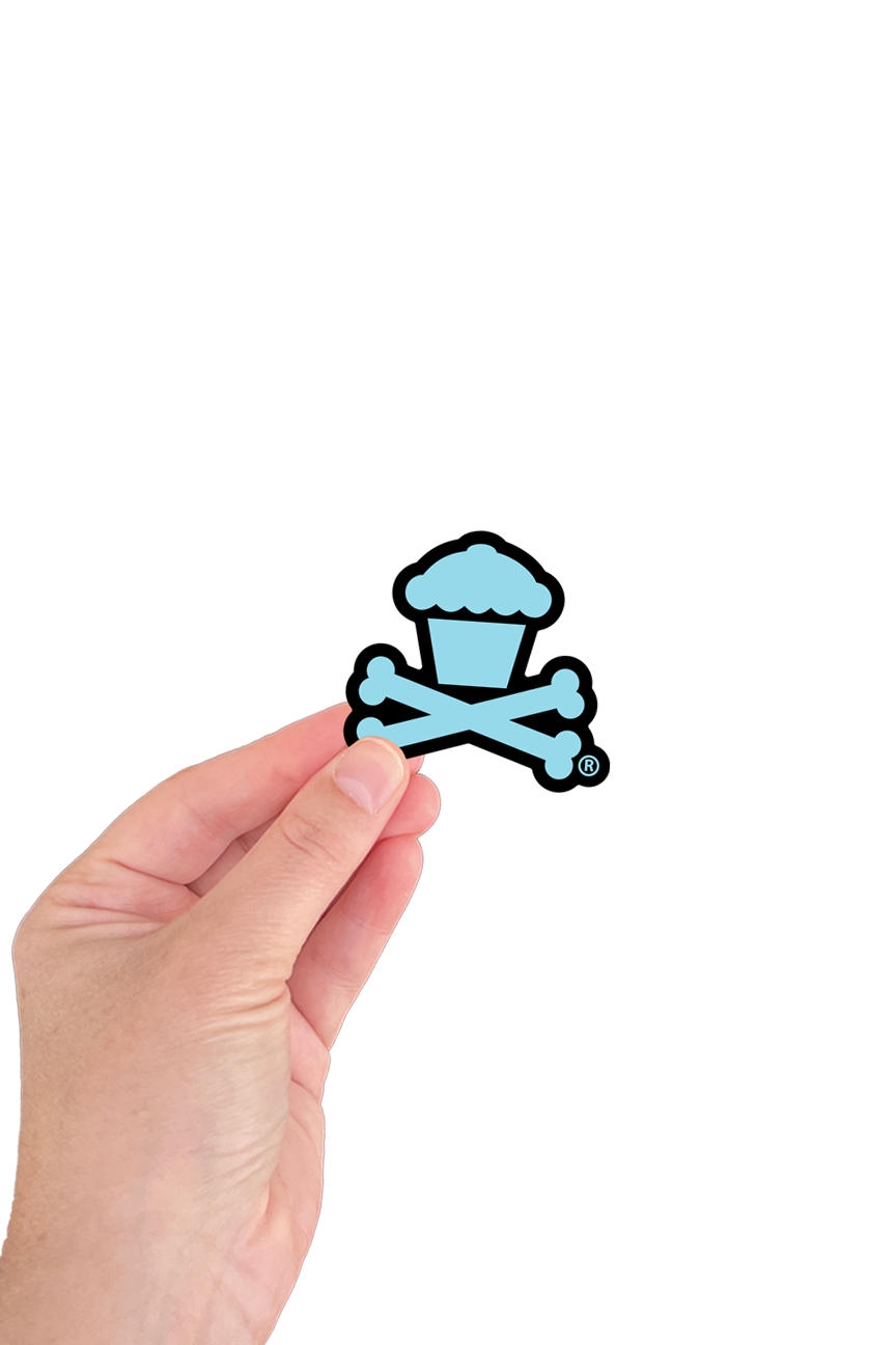 MINI STICKER - Crossbones Colorway (Blue)