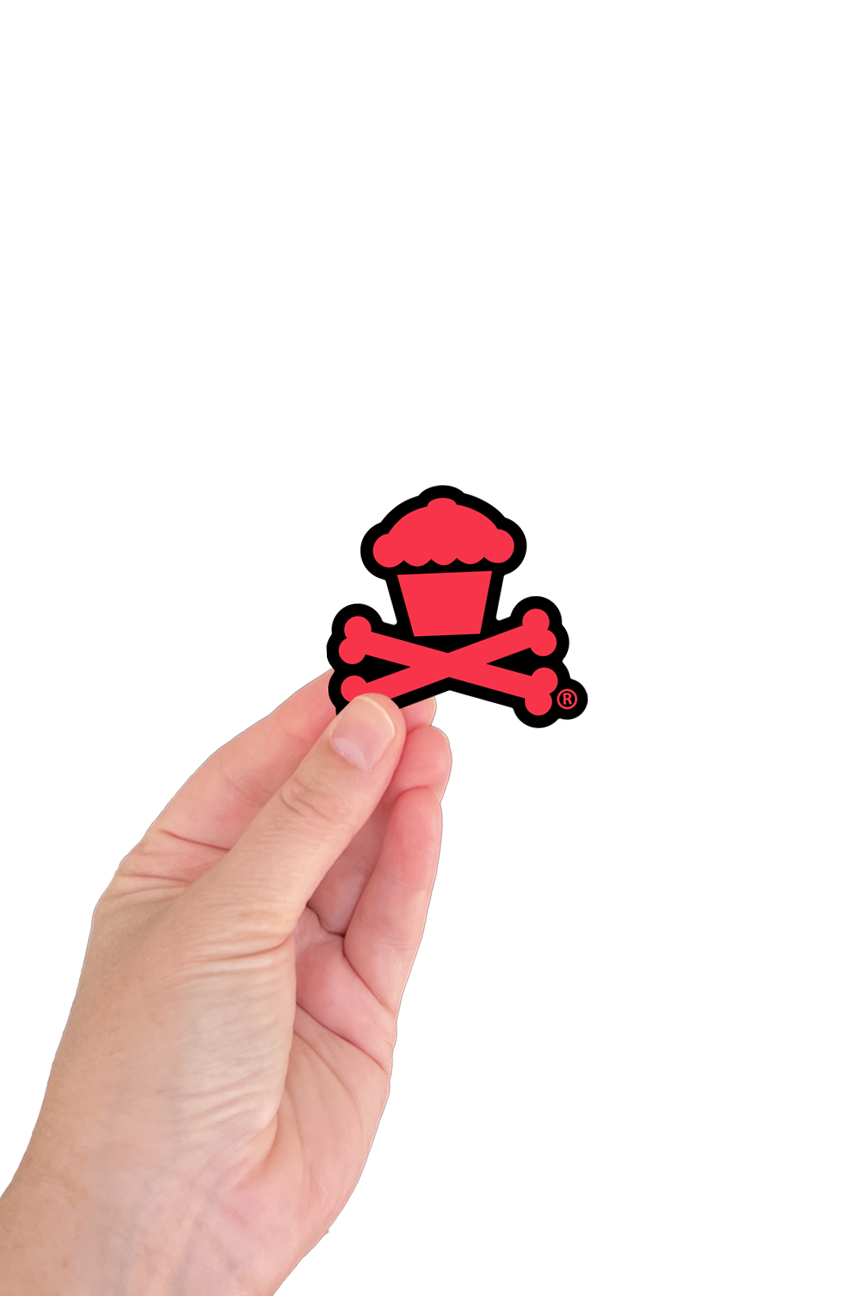 MINI STICKER - Crossbones Colorway (Red)