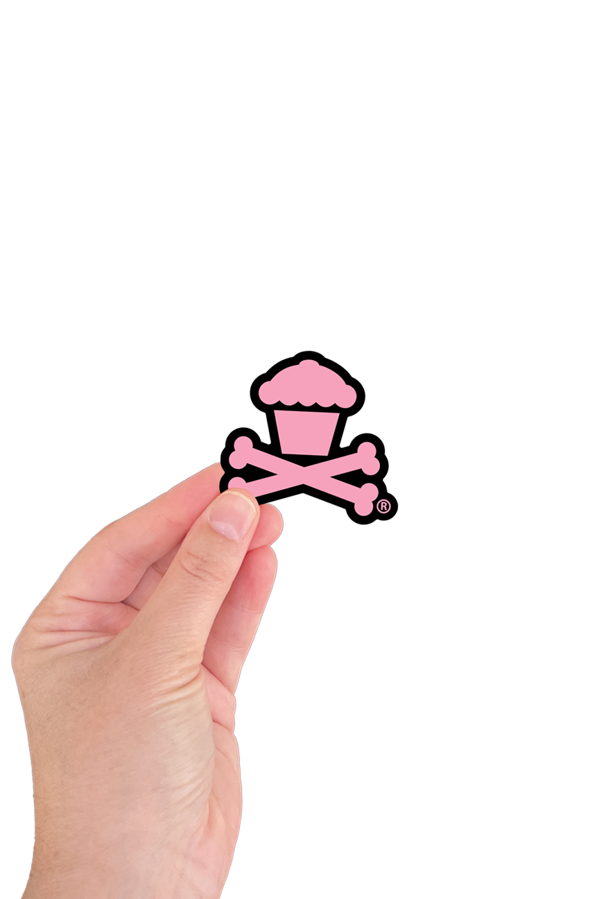 MINI STICKER - Crossbones Colorway (Pink)