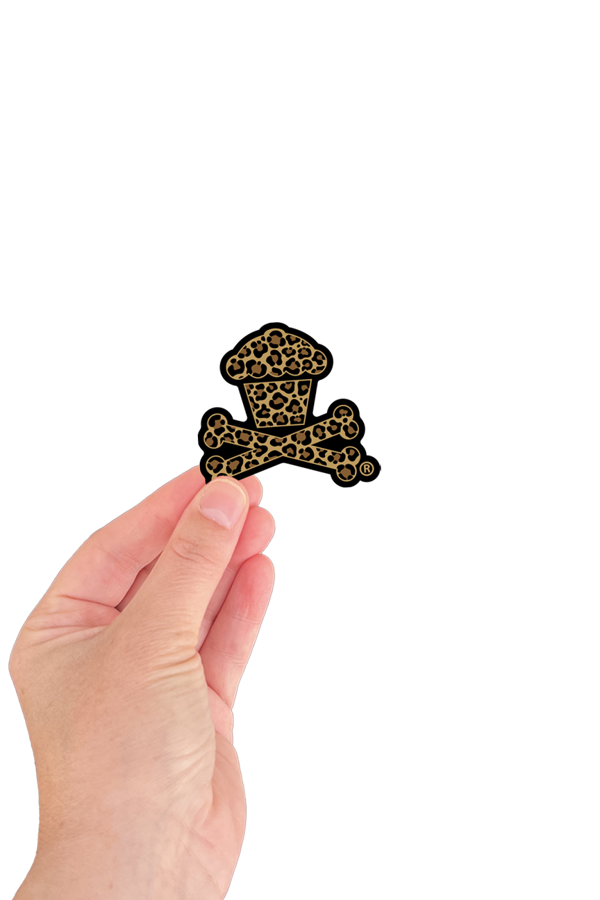 MINI STICKER - Leopard Crossbones