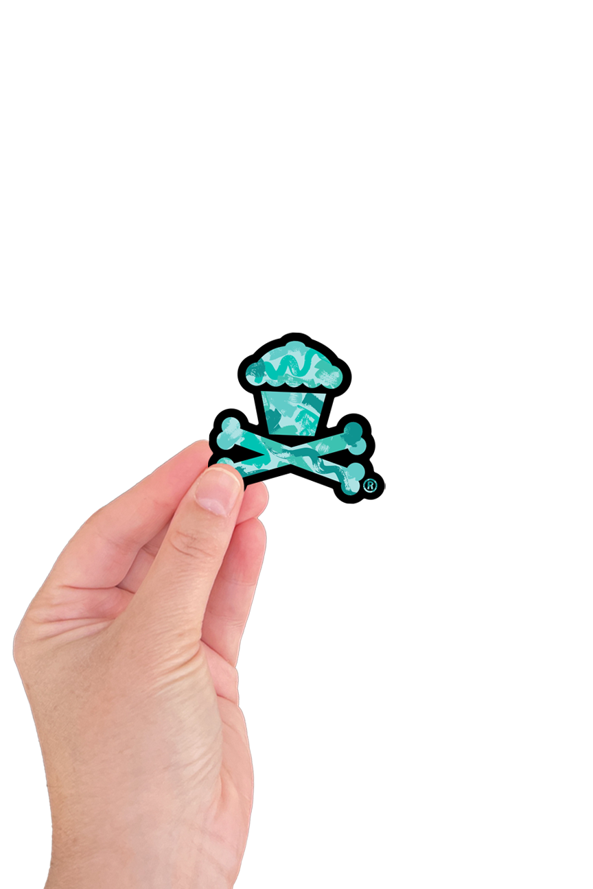 MINI STICKER - Painted Crossbones