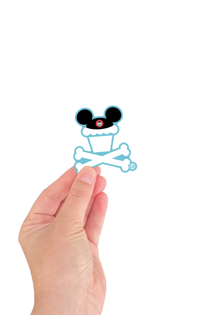 MINI STICKER - Cupketeer Crossbones