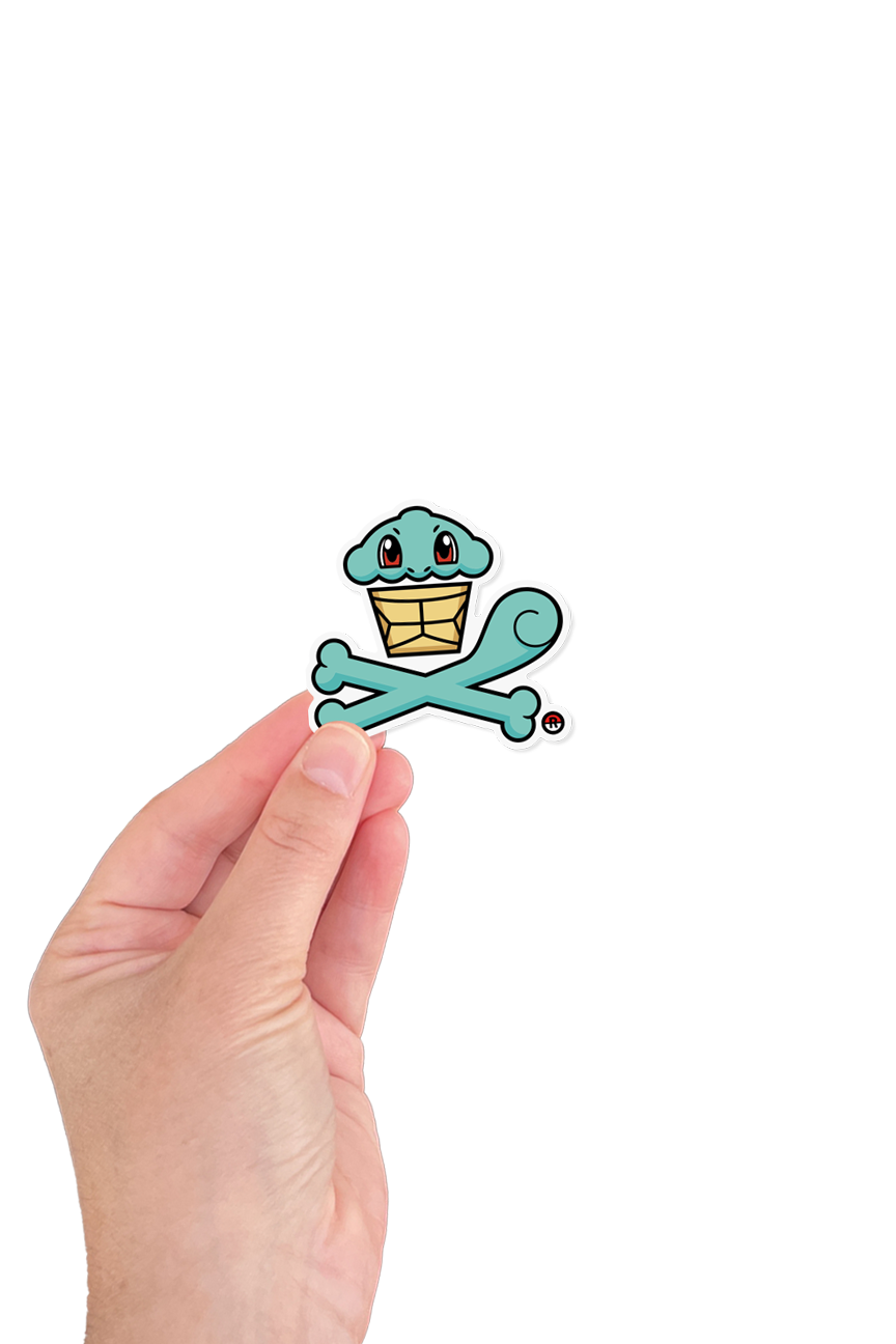 MINI STICKER - Turtle Treat Crossbones