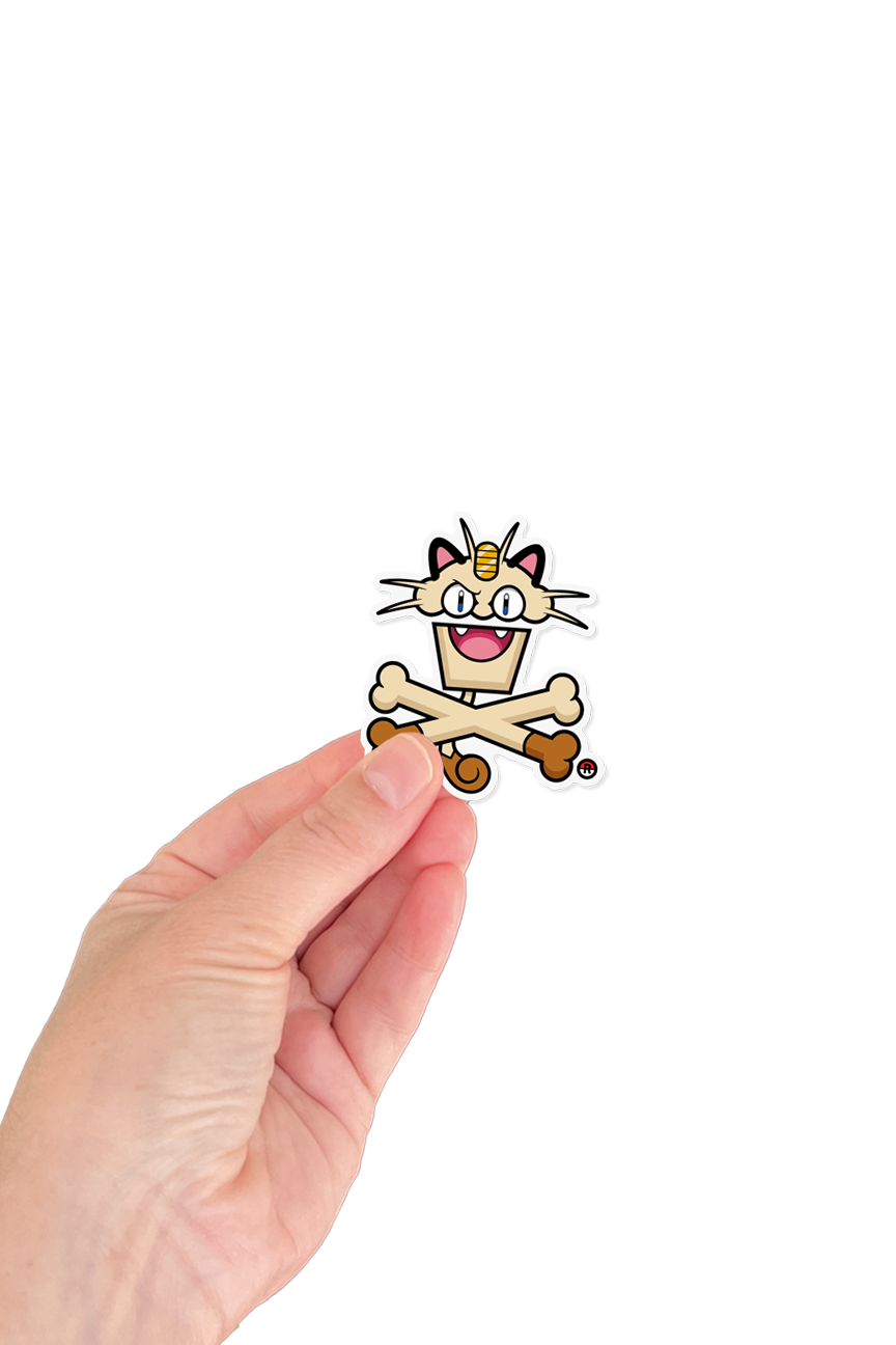 MINI STICKER - Meow Crossbones