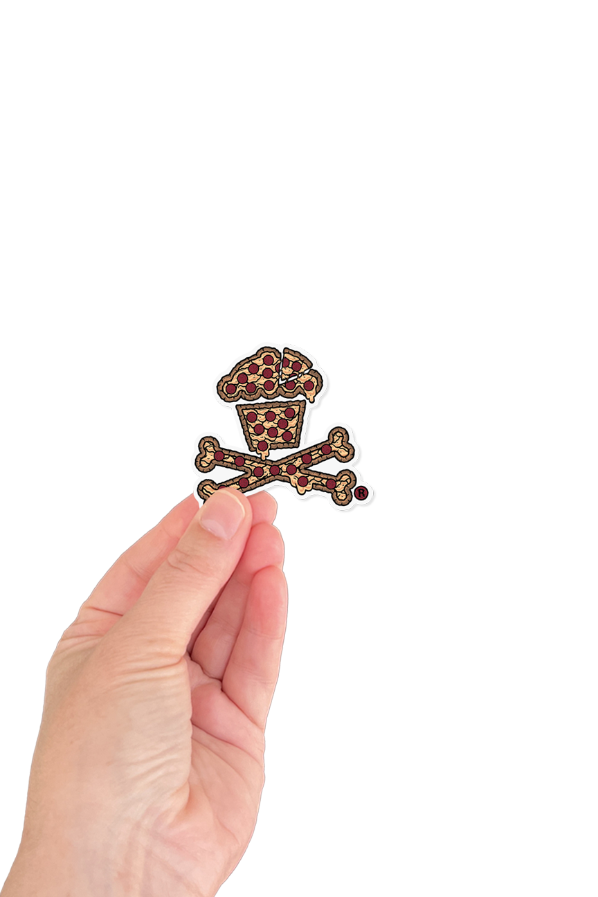 MINI STICKER - Pizza Crossbones