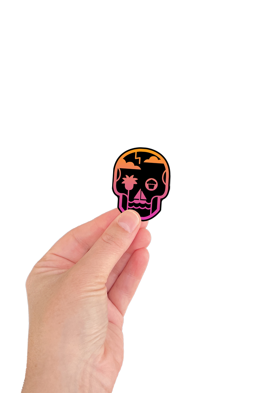 MINI STICKER - Summer Skull