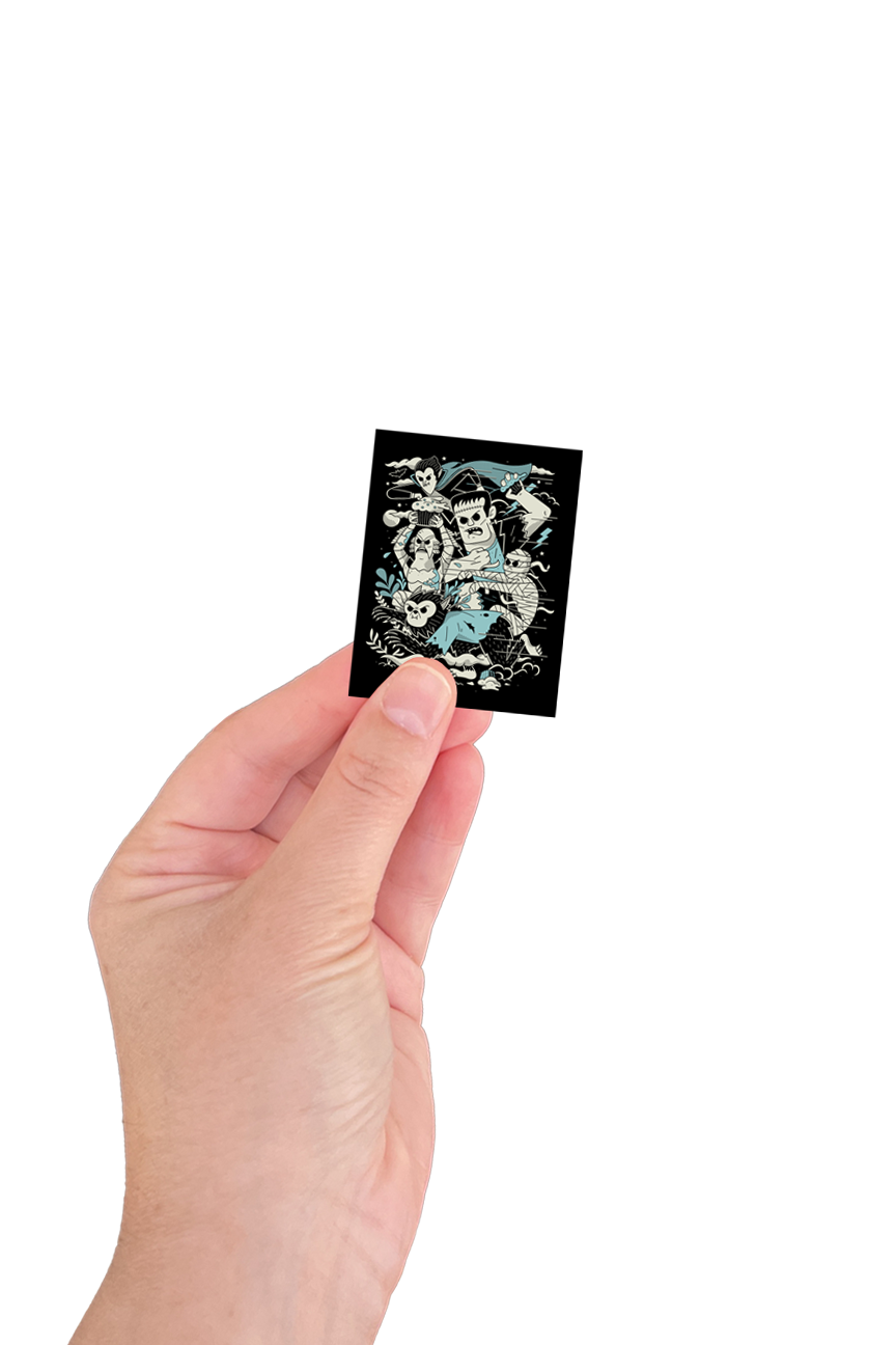 MINI STICKER - Monster Food Fight