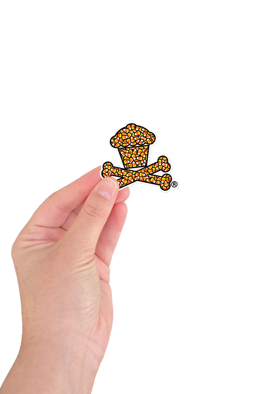 MINI STICKER - Candy Corn Crossbones