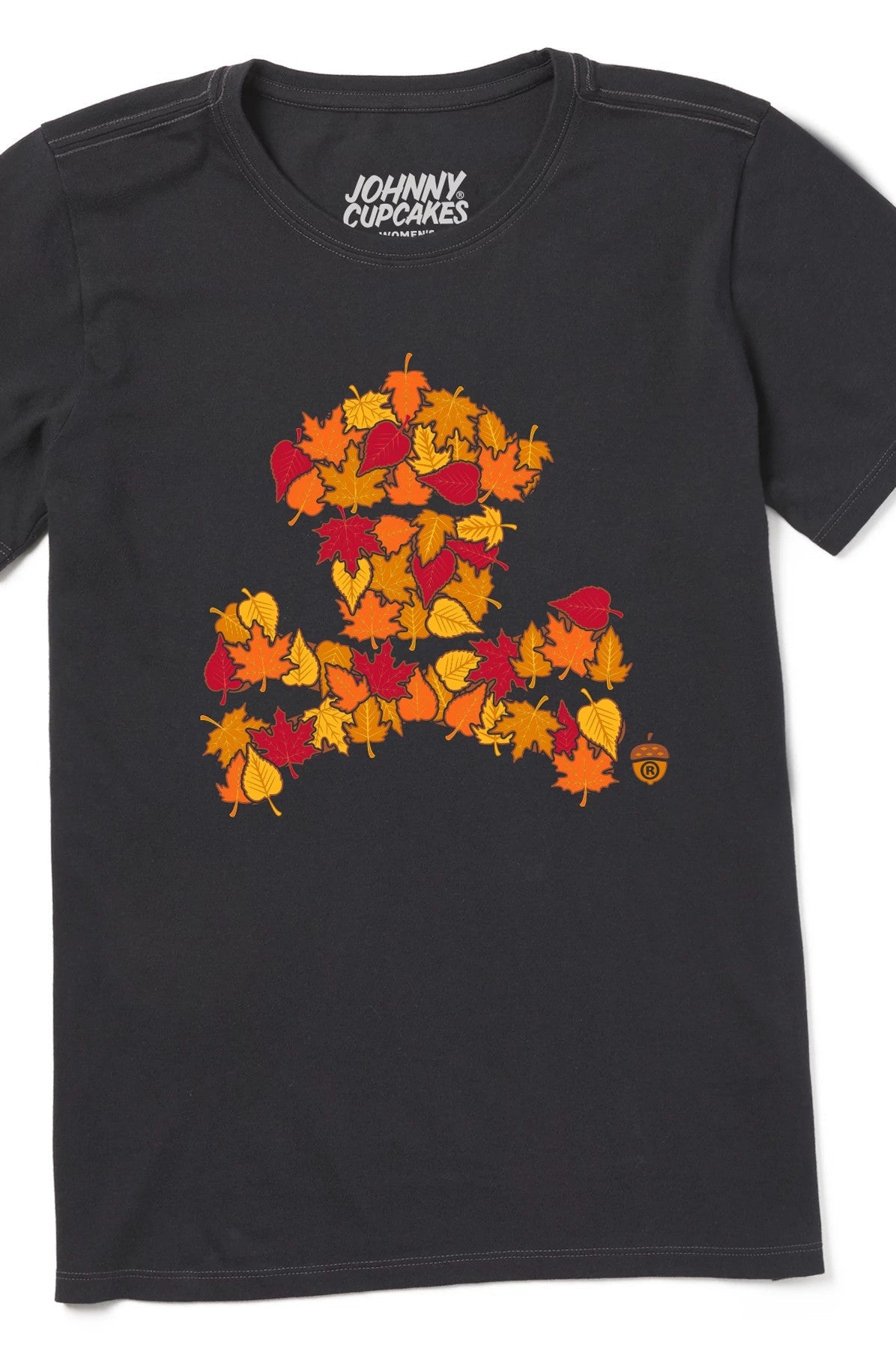 Women's Fall Leaves Crossbones Short Sleeve Premium Tee
