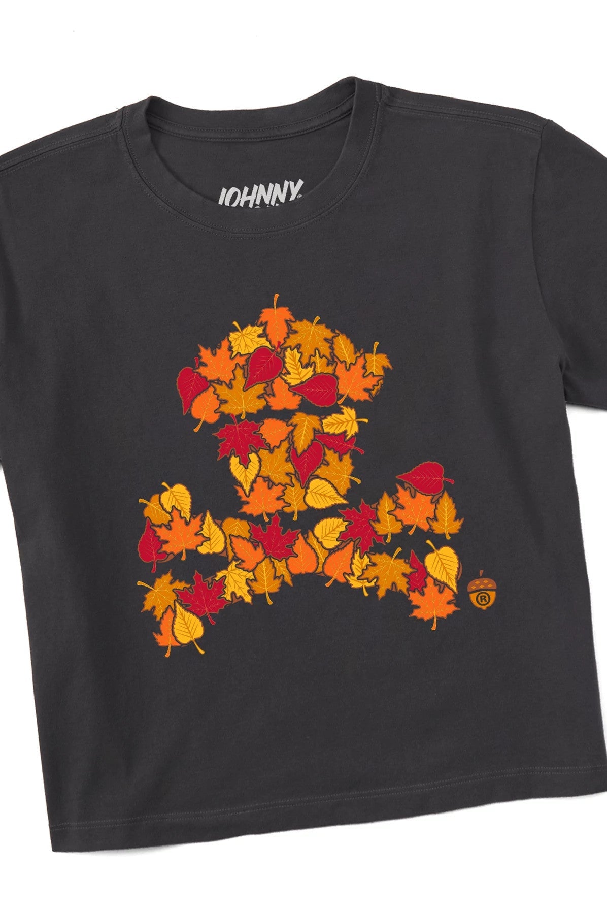 Women's Boxy Fall Leaves Crossbones Short Sleeve Premium Tee