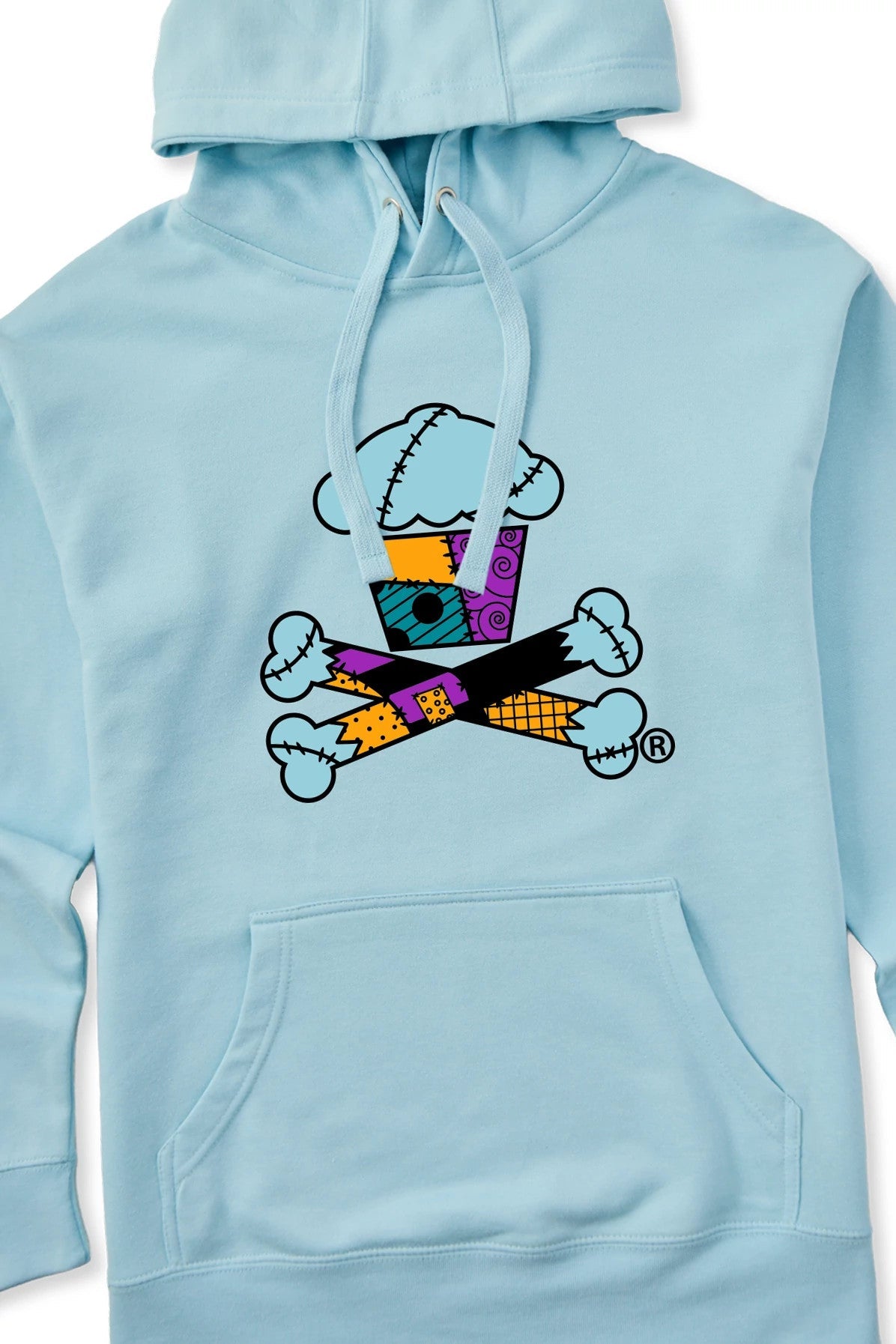 Adult Pullover Sweatshirt - Stitched Doll Crossbones Hoodie