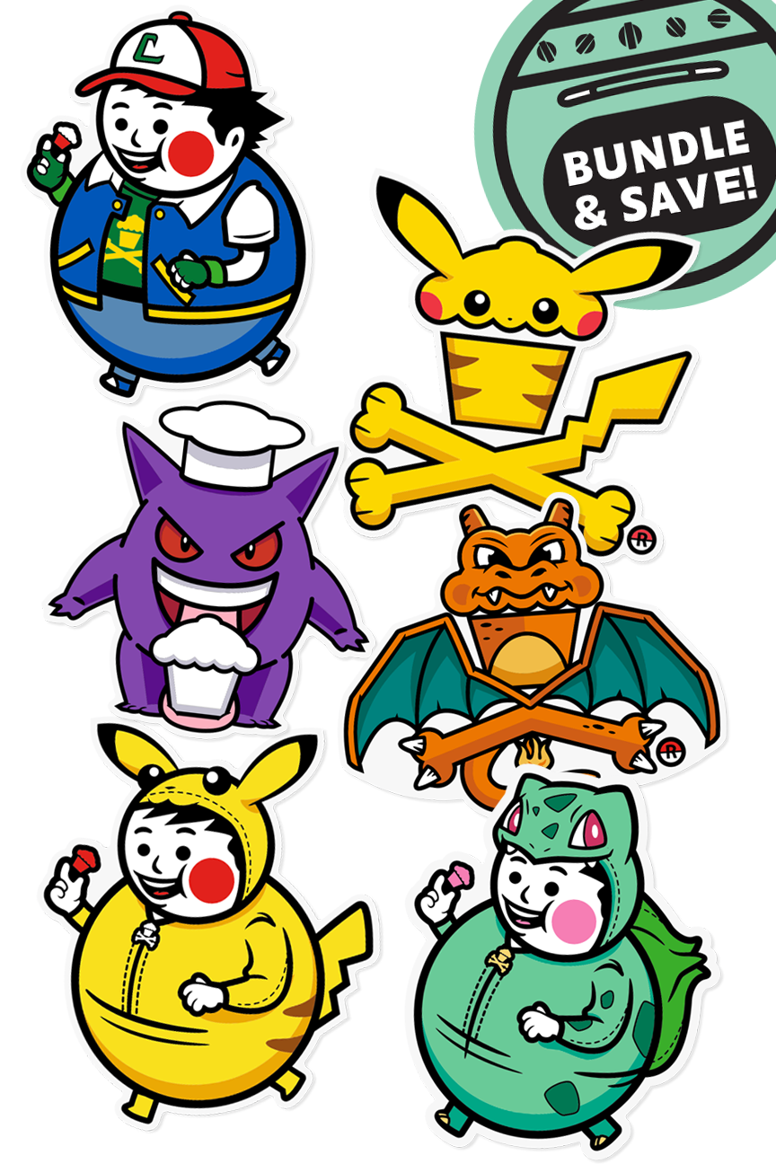 6 STICKER BUNDLE - Catch 'em Cake