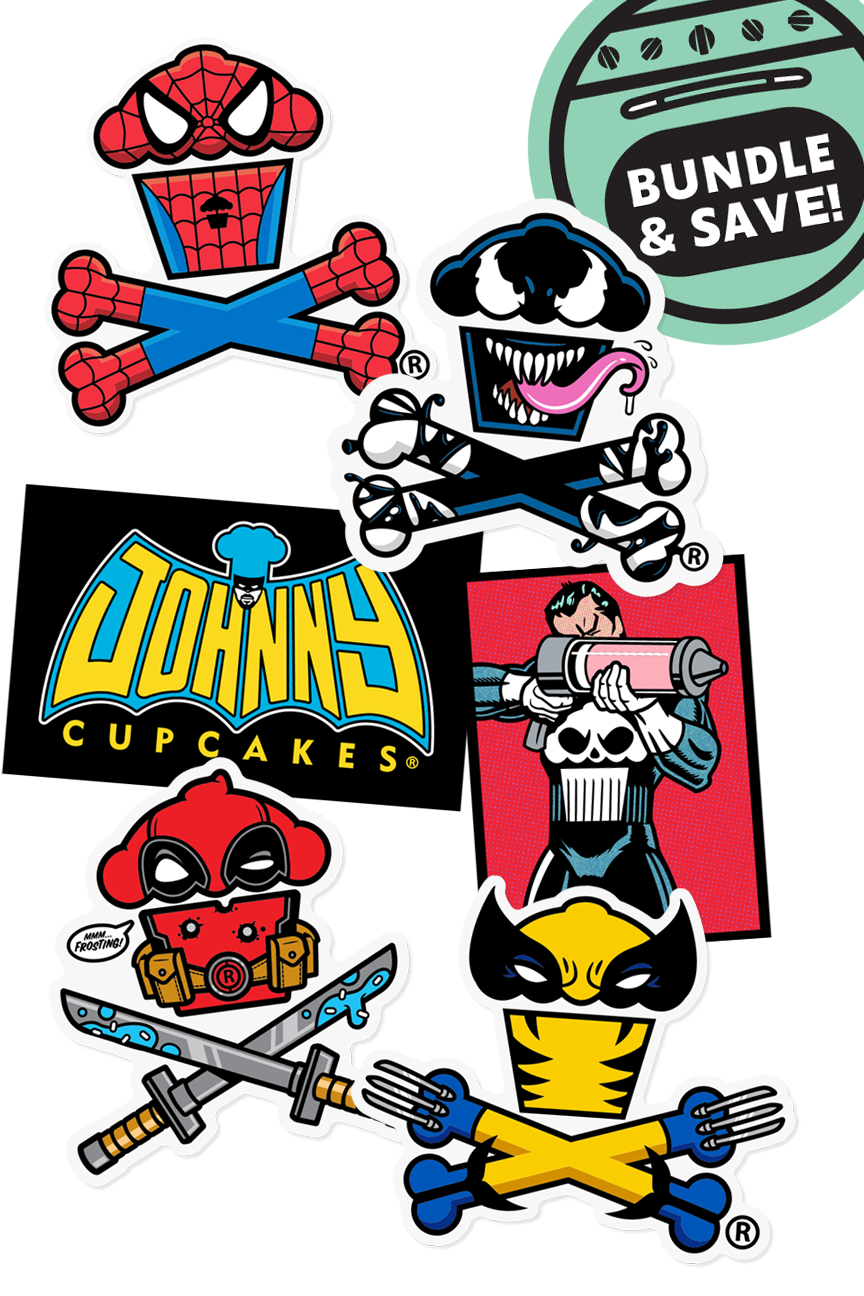 6 STICKER BUNDLE - Comic Cakes