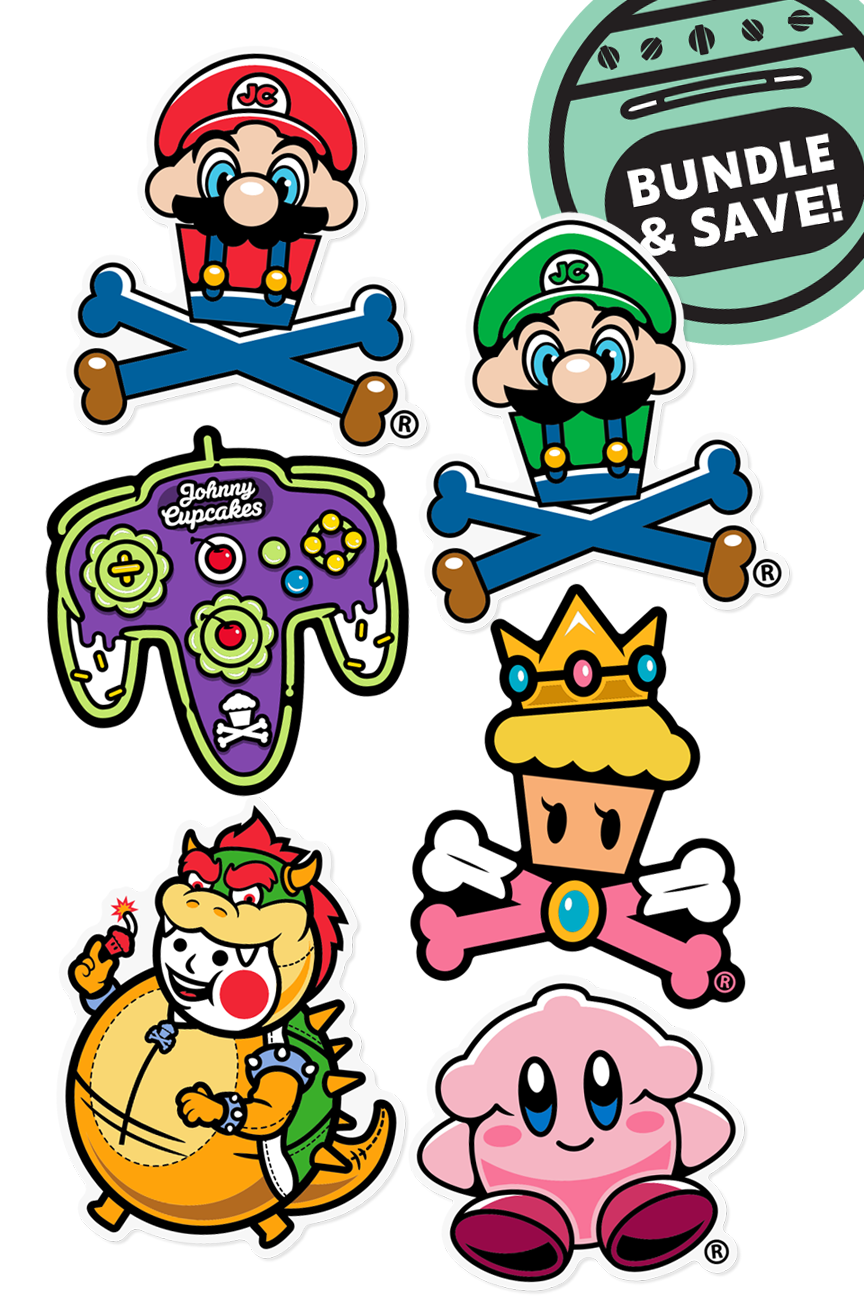 6 STICKER BUNDLE - Super Stario Bros