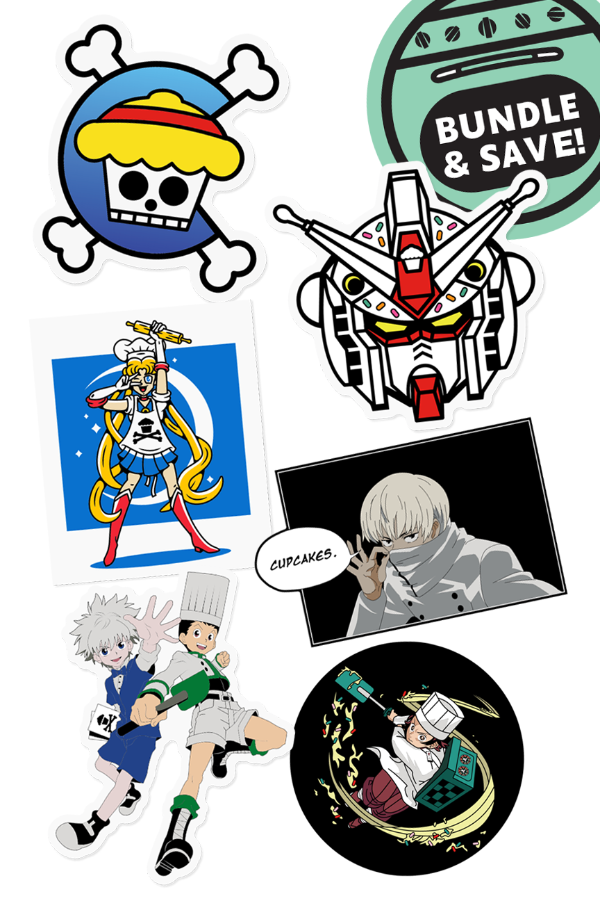 6 STICKER BUNDLE - Anime Treats