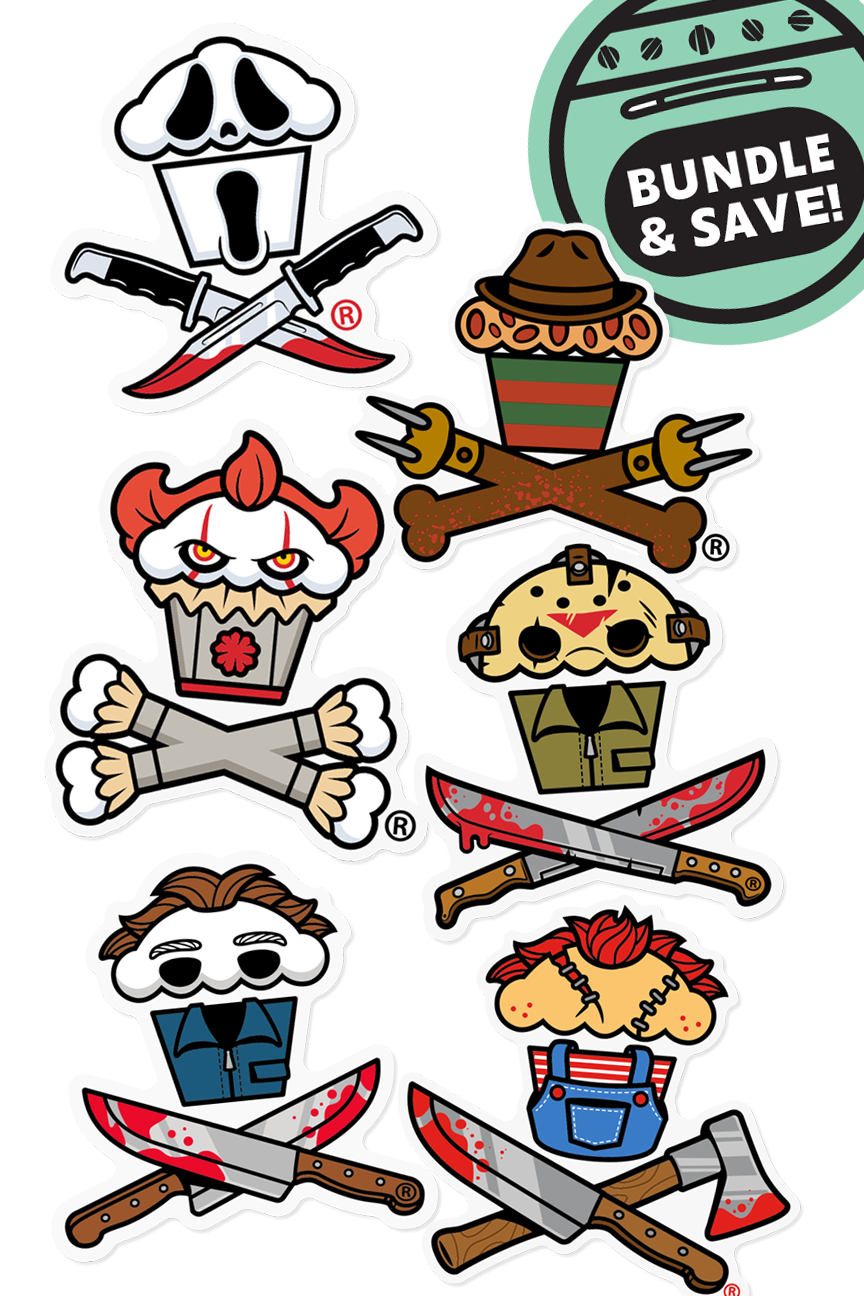 6 STICKER BUNDLE - Slasher Crossbones