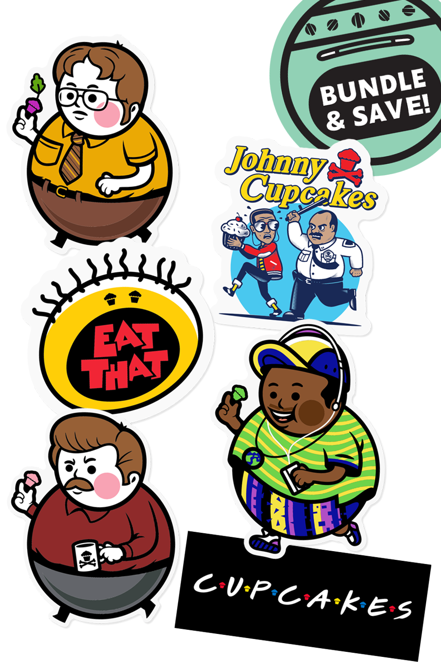 6 STICKER BUNDLE - Sitcom Sweets